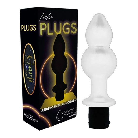 Plug Anal Com Lubrificante Siliconado 30Ml Garji