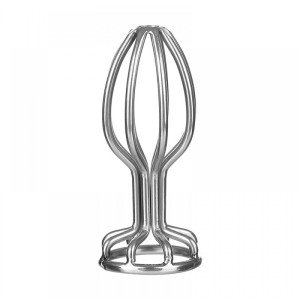 Plug Anal em Aço Inoxidável Vazado - MÉDIO