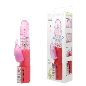 Vibrador Rotativo com Estimulador Clitoriano Vibratório