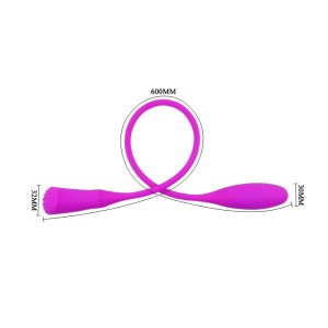 Vibrador Recarregável Duplo Flexível com 7 Modos de Vibração