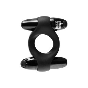  ANEL PENIANO COM ESTIMULADOR DE CLÍTORIS COM DUAS CÁPSULAS VIBRATÓRIAS