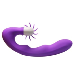 VIBRADOR DE PONTO G E ESTIMULADOR CLITÓRIS COM LÍNGUAS ROTATIVAS