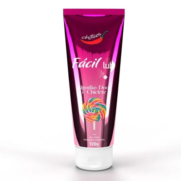 LUBRIFICANTE FACIL ALGODÃO DOCE COM CHICLETE120G Chillies