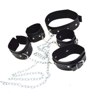 TRIO – ALGEMA, COLEIRA E TORNOZELEIRA COM CORRENTE LA PIMIENTA