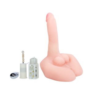 Pênis Articulável em CyberSkin com Base e Vibração Multivelocidade