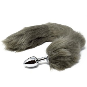 Plug Anal em Aluminio 7cm com Cauda