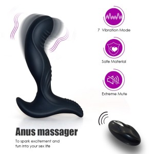 Massageador de Próstata Recarregável Wireless Escalonado com 7 Modos de Vibração