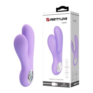 Vibrador Recarregável Ponto G com Estimulador Clitoriano com Saliências Massageadoras