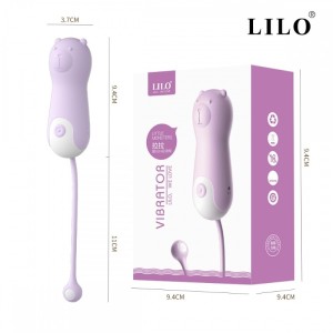 Vibrador Cápsula e Cordão de Segurança em Silicone com Formato de Urso