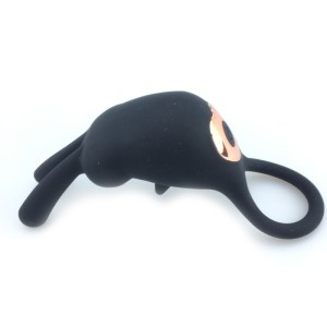 Anel Peniano Recarregável com Estimulador Clitoriano Coelho e 7 Modos de Vibração