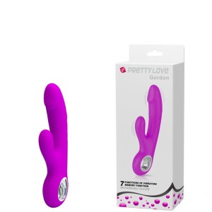 Vibrador Recarregável com Estimulador Clitoriano e 7 Modos de Vibração