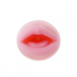 MASTURBADOR EM FORMATO DE BOCA FEITO DE CYBERSKIN COM FISSURAS E TEXTURAS INTERNAS