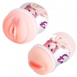 MASTURBADOR MASCULINO DUPLO VAGINA E BOCA