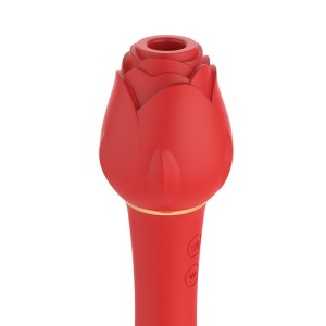 The Rose Wand - 2 em 1 - Vibração e Sucção- Essence Toys