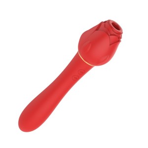 The Rose Wand - 2 em 1 - Vibração e Sucção- Essence Toys