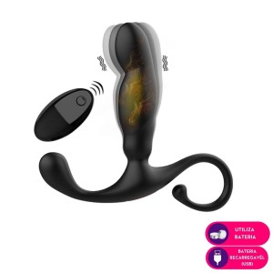 Massageador de Próstata com Aquecimento e Controle Remoto