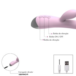 Vibrador Ponto G com Estimulador Clitoriano