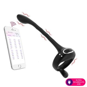 Anel Peniano com Massageador de Próstata por Aplicativo