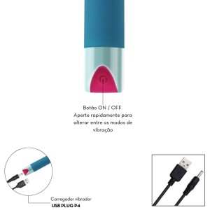 Bullet Recarregável Aveludado