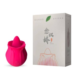 Estimulador Recarregável em Formato de Flor com Lingua Estimuladora