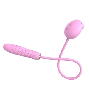 Vibrador Recarregável Duplo 5 Modos de Ondas de Pressão