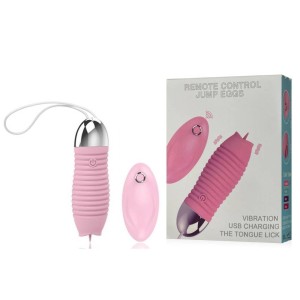 Bullet Recarregável com Textura , Língua Estimuladora e Controle Remoto