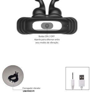 Anel Peniano Vibro com Pontas Estimuladoras