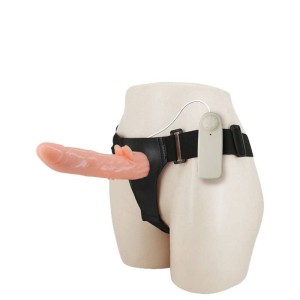 Cinta com Pênis Oco e Vibrador Multivelocidade