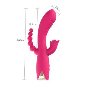 Vibrador de Ponto G e Clitóris com Plug Anal