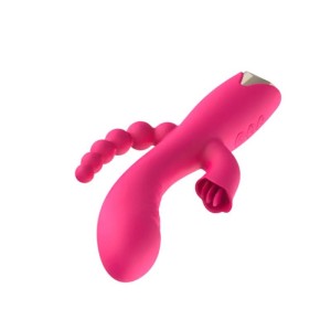 Vibrador de Ponto G e Clitóris com Plug Anal