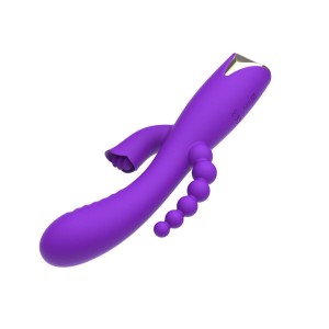 Vibrador de Ponto G e Clitóris com Plug Anal