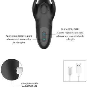 Vibrador Peniano com Estimulador de Testículos