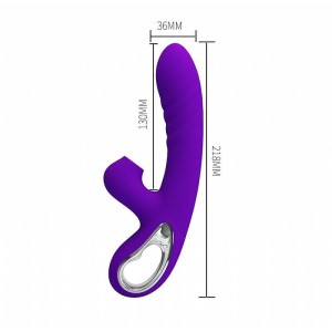 Vibrador de Ponto G e Clitóris com Pulsação