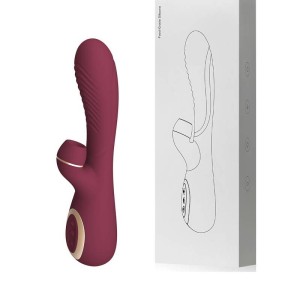 Vibrador Recarregável com Estimulador Clitoriano por Sucção