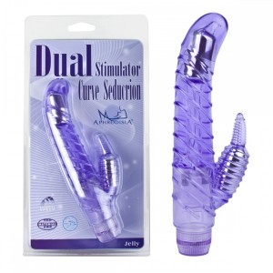  VIBRADOR PONTO G E ESTIMULADOR DE CLITÓRIS ROXO GUANG