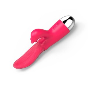 Vibrador Ponto G com Língua Estimuladora de Clitóris