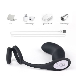 Vibrador de Próstata com Anel Peniano