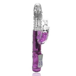 Vibrador Rotativo Vai e Vem com Estimulador Clitoriano Borboleta