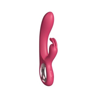 Vibrador Recarregável Ponto G com Estimulador Clitoriano com Formato Coelho
