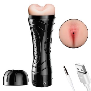 Masturbador com Formato de Lanterna com Vibrador