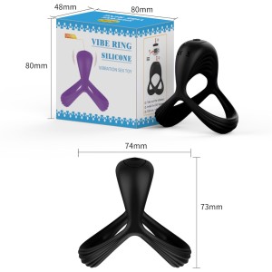 Anel Peniano Duplo em Silicone com Estimulador Clitoriano