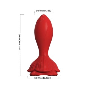 Plug Anal em Formato de Rosa com Controle Remoto