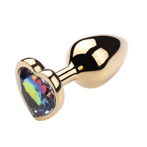 Plug Anal Pequeno Coração Dourado