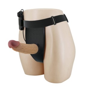 Cinta Peniana com Pênis Oco com Vibração Multivelocidade