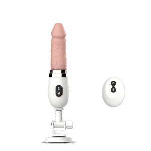 Pênis Vai e Vem com Aquecimento Controle Remoto e Ventosa