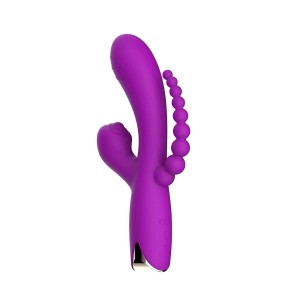 Vibrador de Ponto G e Clitóris com Plug Anal