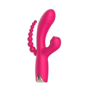 Vibrador de Ponto G e Clitóris com Plug Anal
