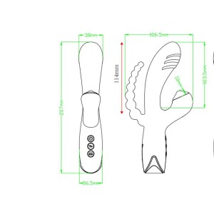 Vibrador de Ponto G e Clitóris com Plug Anal
