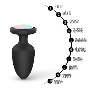 Plug Anal com Luz Led e Controle Remoto