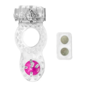 ANEL VIBRADOR PÉROLA TRANSPARENTE